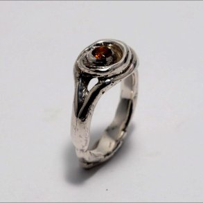 Silver with Sapphire